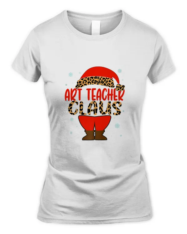 Art Teacher Claus Christmas Santa Hat pajamas matching Xmas Premium T-Shirt