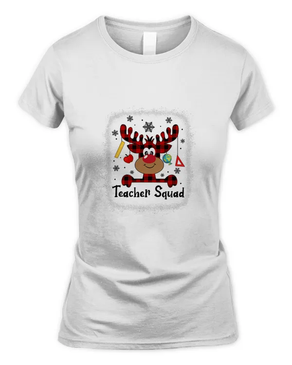 Rbg8 Teacher Squad Reindeer Christmas Merry Xmas Teacher T-Shirt