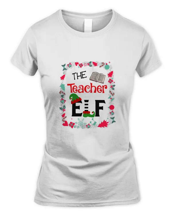 Teacher Elf Matching Family Group Christmas Holiday T-Shirt T-Shirt