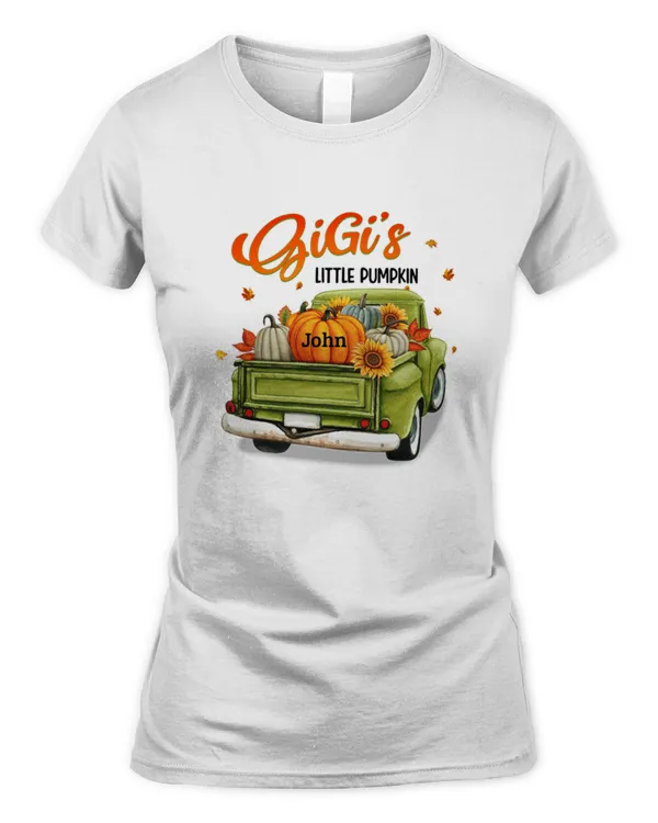 Fall Season Green Truck Grandma Personalized Shirt, Fall Vibes Shirt, Pumpkin Shirt For Grandma, Gift For Mama, Grandma, Mimi