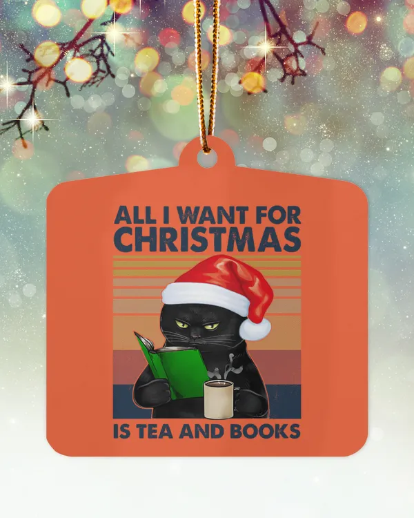 Miah889a All I Want For Christmas Is Tea And Books Cat Holiday
