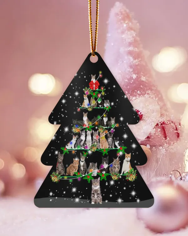 Funny Cats Christmas Tree Ornament Decor Gift