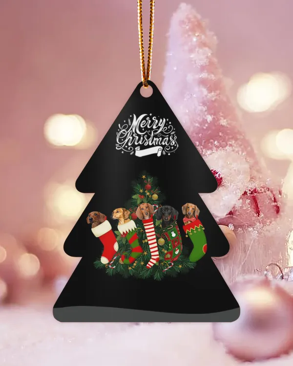 Funny Dog DACHSHUND Christmas Tree Ornament Decor Gift
