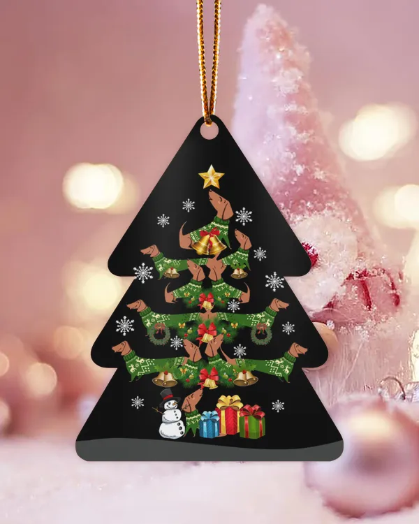 Ornament Funny Dog DACHSHUND Christmas Tree
