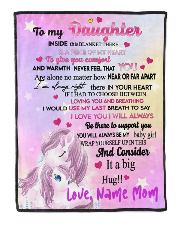 To My Daughter Cozy Plush Fleece Blanket