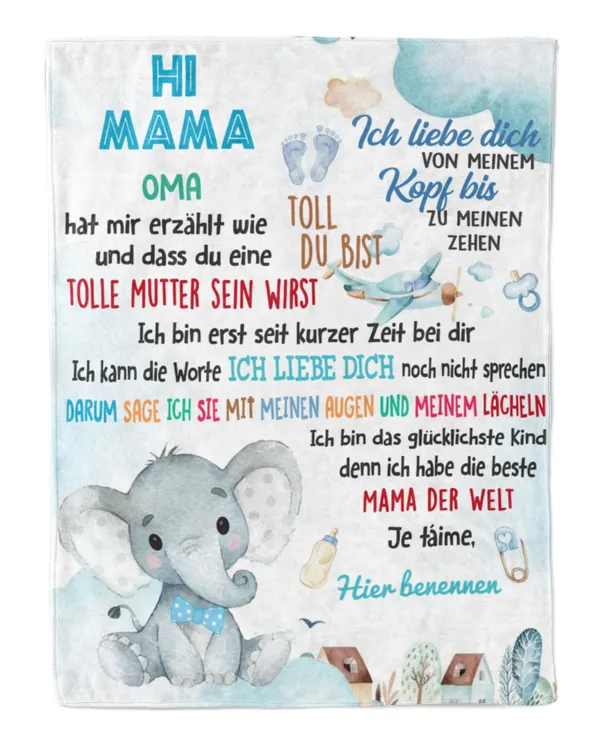 Hi Mama, Oma hat mir erzählt wie toll du bist und dass du eine tolle Mutter sein wirst.