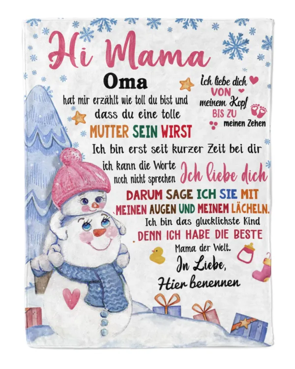 Hi Mama, Oma hat mir erzählt wie toll du bist und dass du eine tolle Mutter sein wirst.