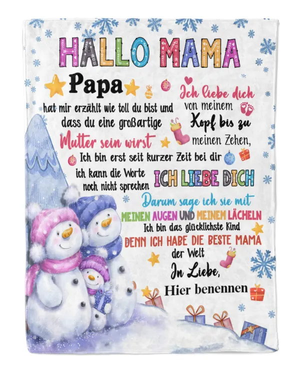 Hallo Mama, Papa hat mir erzählt wie toll du bist und dass du eine großartige Mutter sein wirst