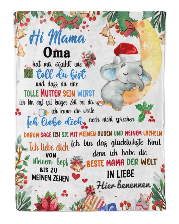 Hi Mama, Oma hat mir erzählt wie toll du bist und dass du eine tolle Mutter sein wirst.