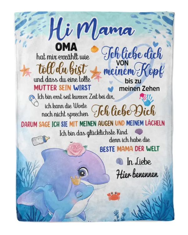 Hi Mama, Oma hat mir erzählt wie toll du bist und dass du eine tolle Mutter sein wirst