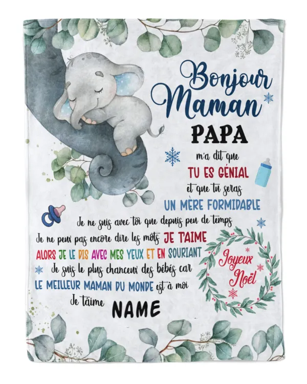 Bonjour maman Papa m'a dit que tu es génial et que vous seres un mère formidable