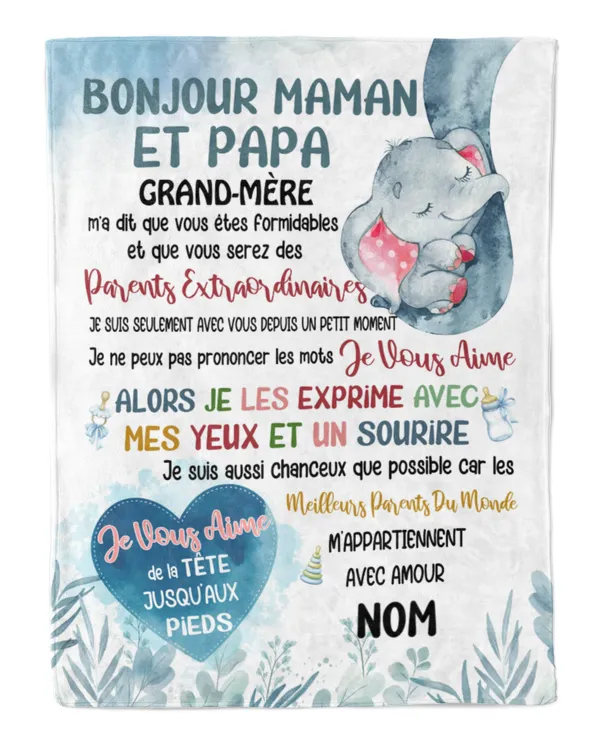 Bonjour maman et papa