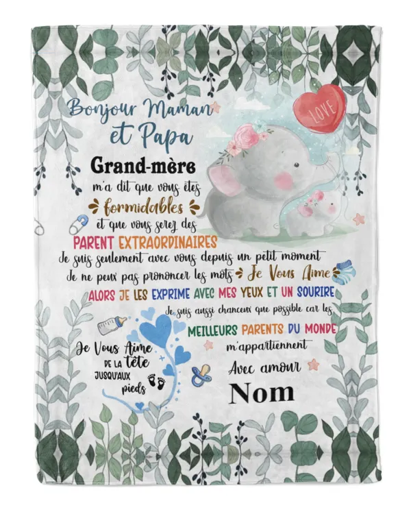 Bonjour maman et papa