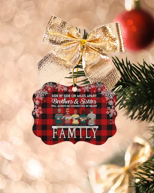 Life Is Better With Bro And Sis - Personalized Alumium Ornament, Gifts For Brother, Gifts Idea For Brother