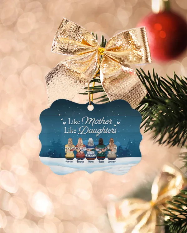Like Mother, Father Like Daughters, Sons - Personalized Aluminum Ornament, Gifts For Mom, Gifts Idea For Mom, Mother's Day Gift