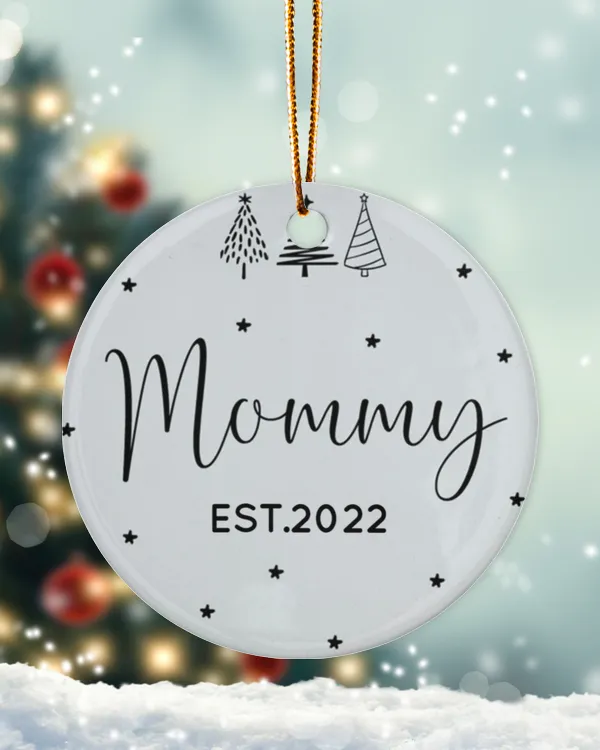 Personalized Custom New Mom Moms First Christmas Ornament