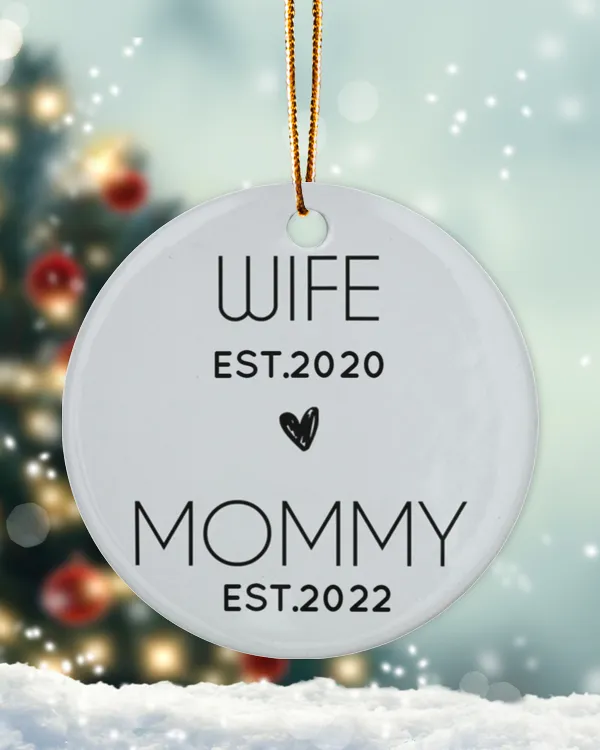 Personalized Custom New Mom Christmas Wife Mommy Ornament