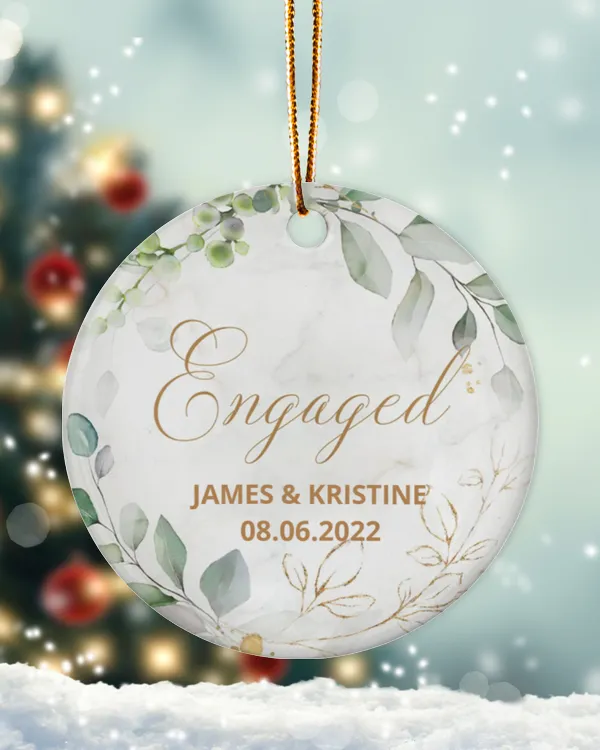 Personalized Custom First Christmas As Mr And Mrs Ornament