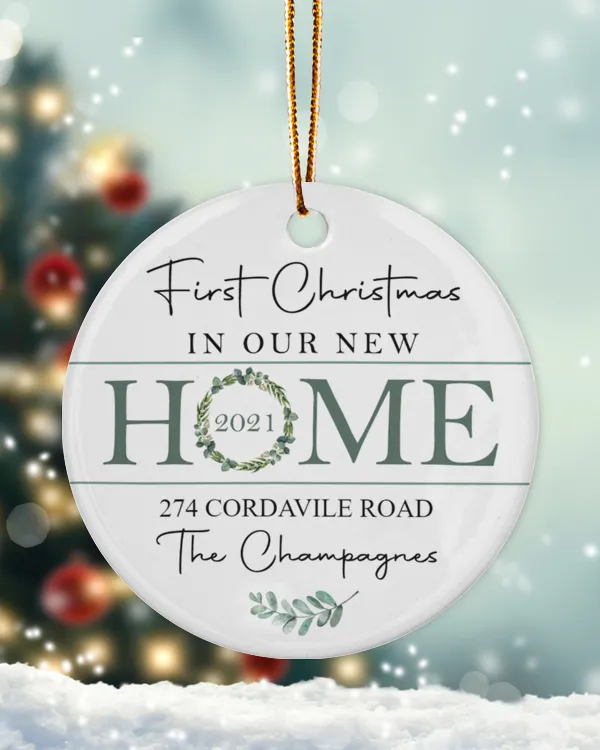 CD Personalized New Home Ornament, First Home Christmas Ornament, Our First Home Ornament, New Home Christmas