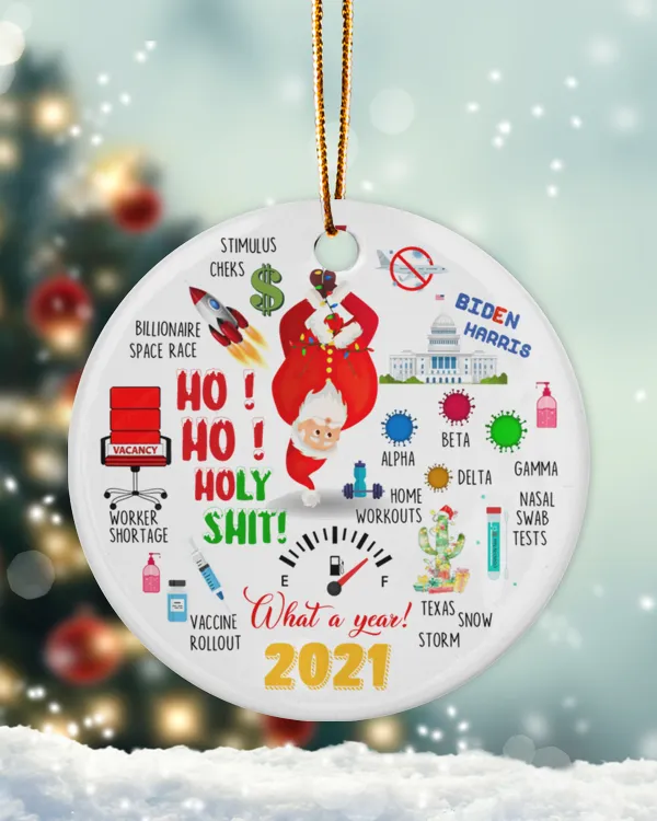 RD Christmas Ornament 2021, Holy Moly Holy Shit A Year To Remember, Pandemic Ornament, Funny Xmas Gifts