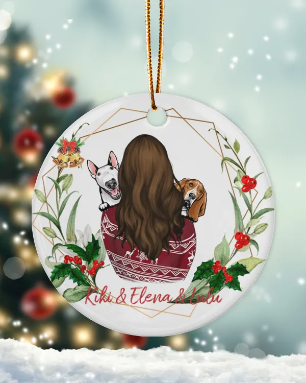 Dog Mom Christmas Ornament, Dog Ornament, Dog Mom Gift, Gift for Her, Dog Lover, Dog Owner