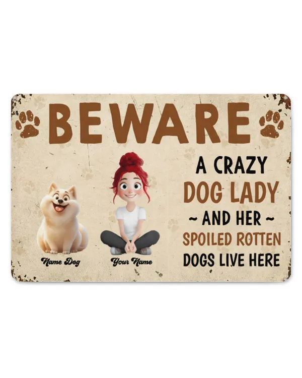 Crazy Dog Lady And Her Dogs - Personalized, Gifts For Dog Lovers, Gifts Idea For Dog Lovers