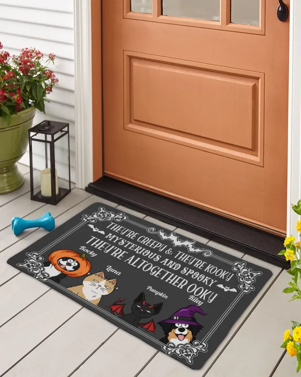 They're Altogether Ooky - Personalized Doormat, Gifts For Cat Lovers, Gifts Idea For Cat Lovers