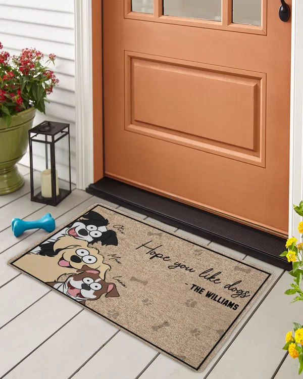 Hope You Like Fur Babies - Funny Version - Personalized Doormat, Gift Idea For Dog Lovers - Indoor Floor Mat Indoor Floor Mat