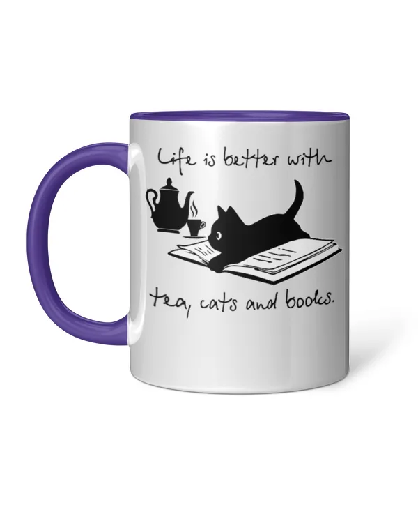 ETT1099a Life Is Better With Tea Cats And Books
