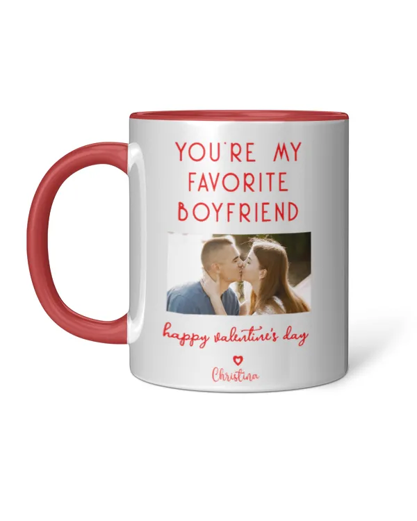 Valentine's Day Photo You're My Favorite Boyfriend Mug Gifts For Boyfriend