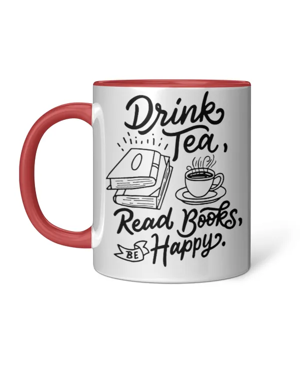 ETT1004 Drink Tea Read Books Be Happy