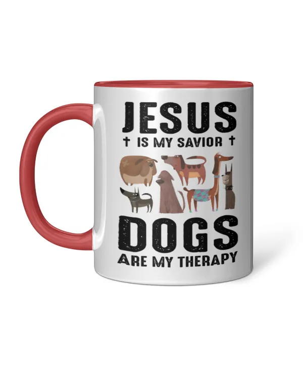 ETT2529 Jesus Is My Savior Dogs Are My Therapy