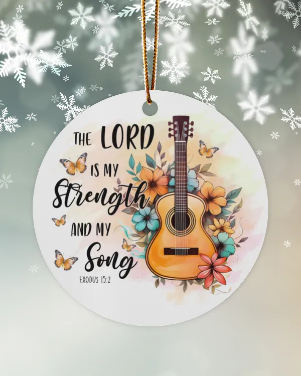 The Lord is my strength and my song - Jesus Christmas Ornament - JO191124
