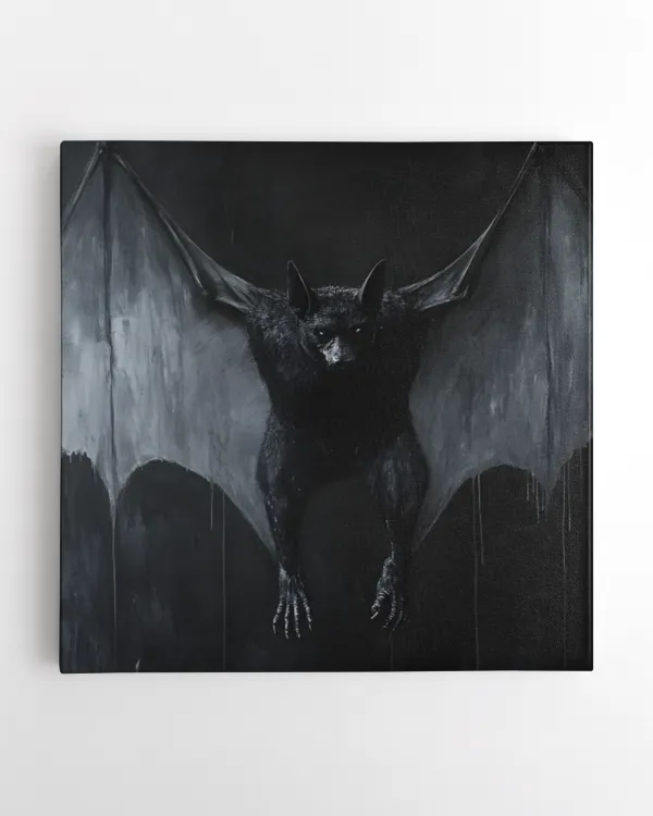 big bat halloween art