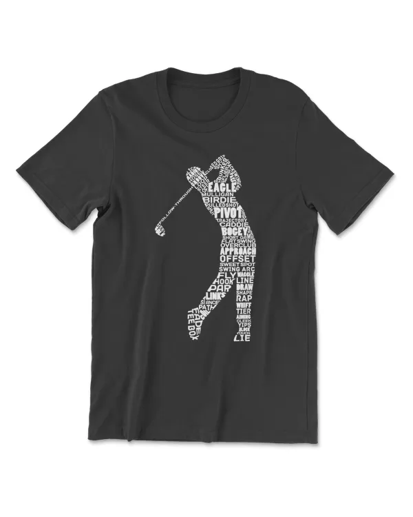 Golf Golf Golfing Golfer Typographic Design 76 golfer