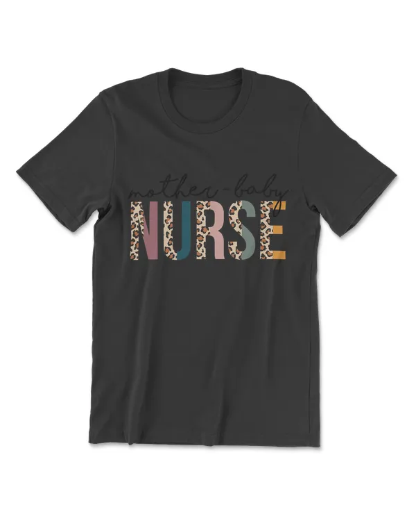 Mother Baby Nurse Colorful Leopard  Cheetah Print T-Shirt