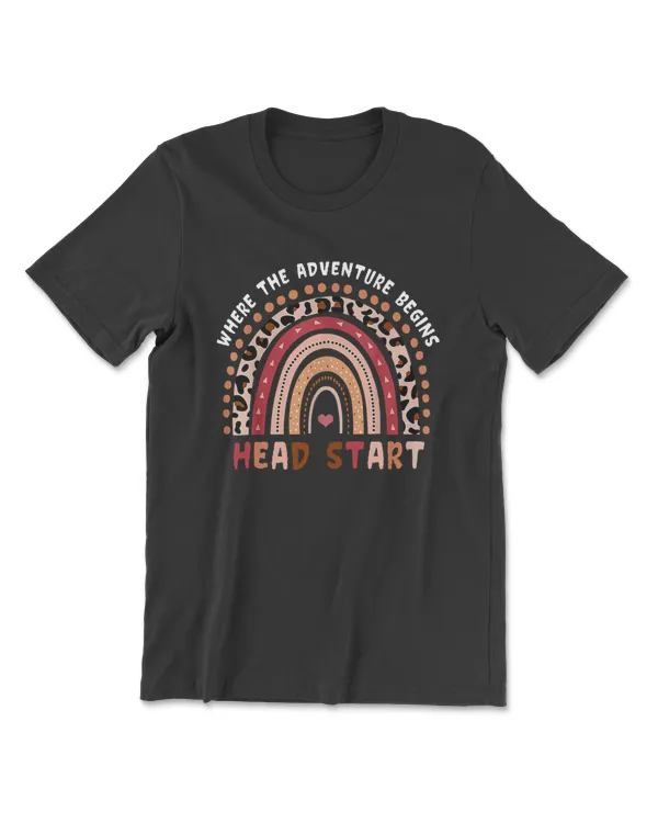 Where The Adventure Begins Head Start leopard rainbow