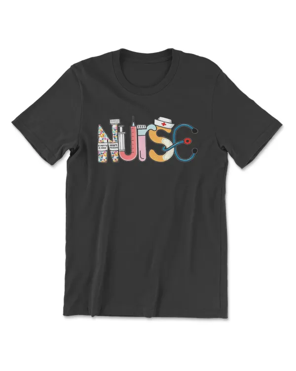 Funny Nurse hearting shirt for women girls love nursing day
