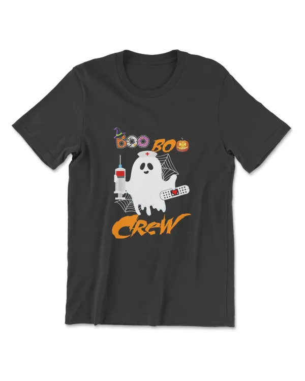 Boo Boo Crew Nurse Ghost Funny Halloween Costume Fun Gift T-Shirt