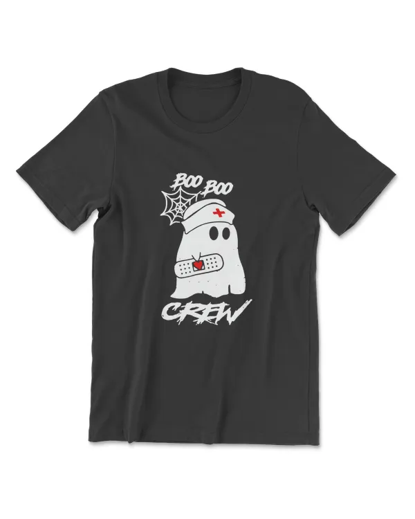 Boo Boo Crew Nurse Ghost Funny Halloween Costume Gift T-Shirt