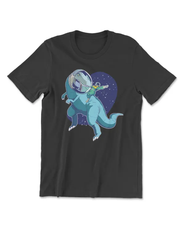 Dinosaur Astronaut rides Tyrannosaurus Rex Dino