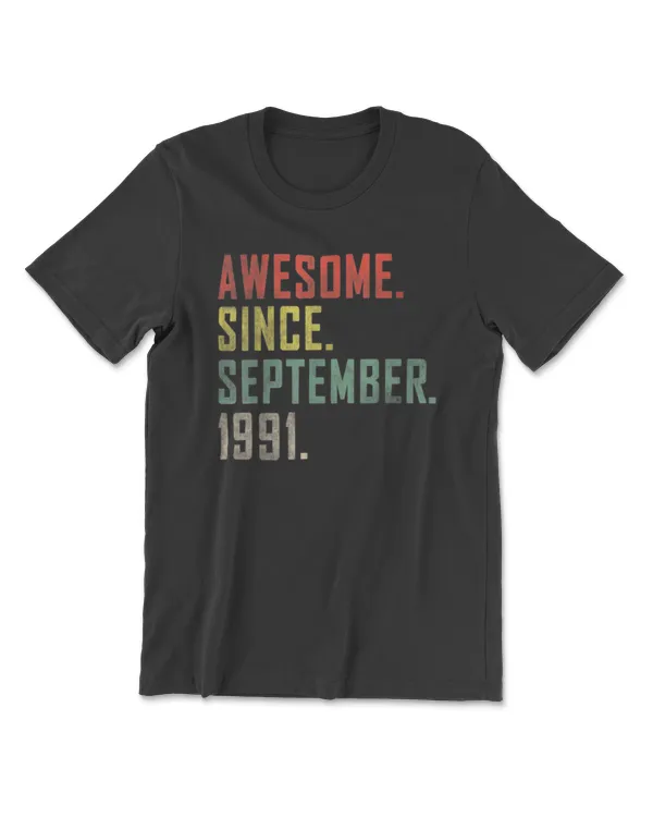 30th Birthday Retro Vintage Awesome Since July 1991