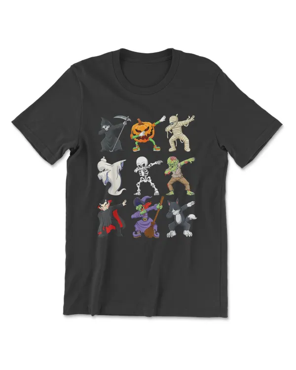 Halloween Dabbing Skeleton Witch Monsters Zombie Pumpkin