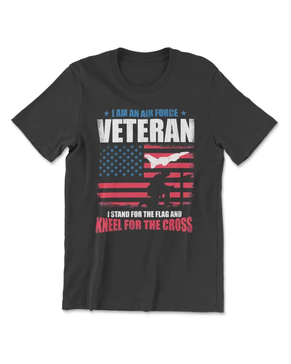 Veteran Air force Veteran Stand flagg kneel cross 315 navy soldier army military