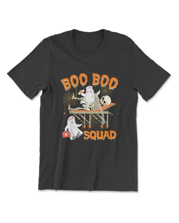 Boo Squad Halloween Nurse Squad Fun Skeleton Happy Halloween