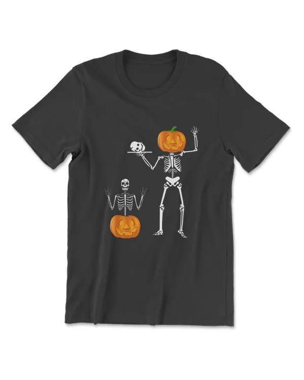 Funny Skeleton Pumpkin Happy Halloween Scary Halloween