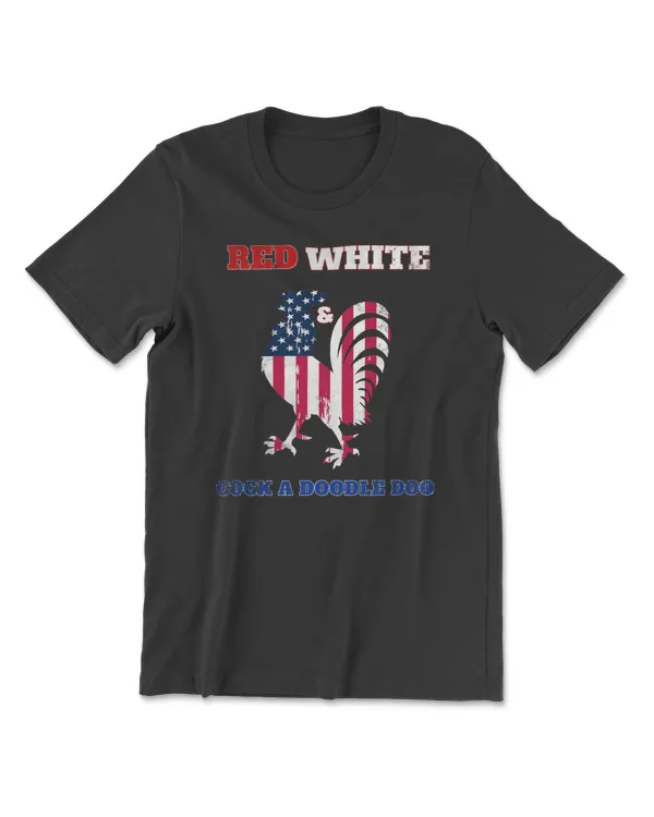 Chicken 4th of JulyIndependence Day Rooster Tee 437 hen rooster