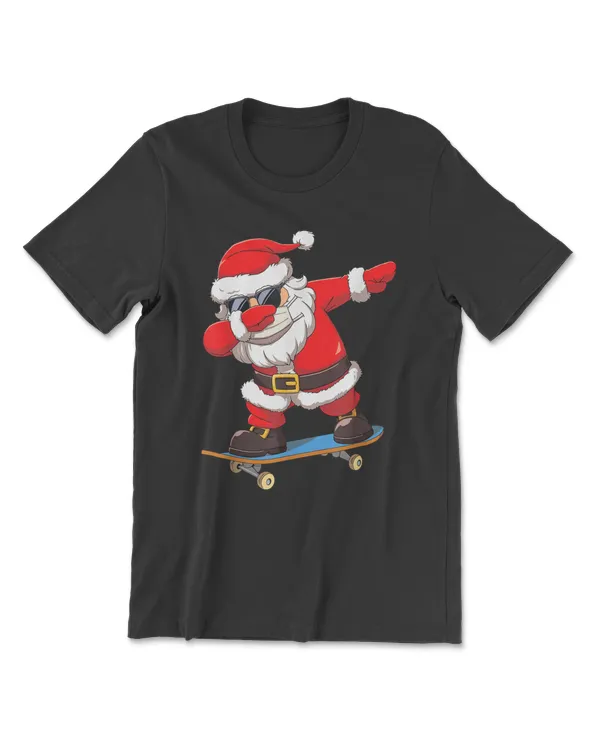 Dabbing Santa Claus Kids Boys Skate Skateboard Christmas
