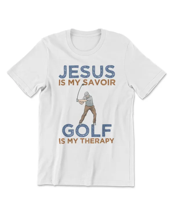 Golf Jesus is My Savior Golf is My Therapy Gifts Golf Lover Funny597 golfer