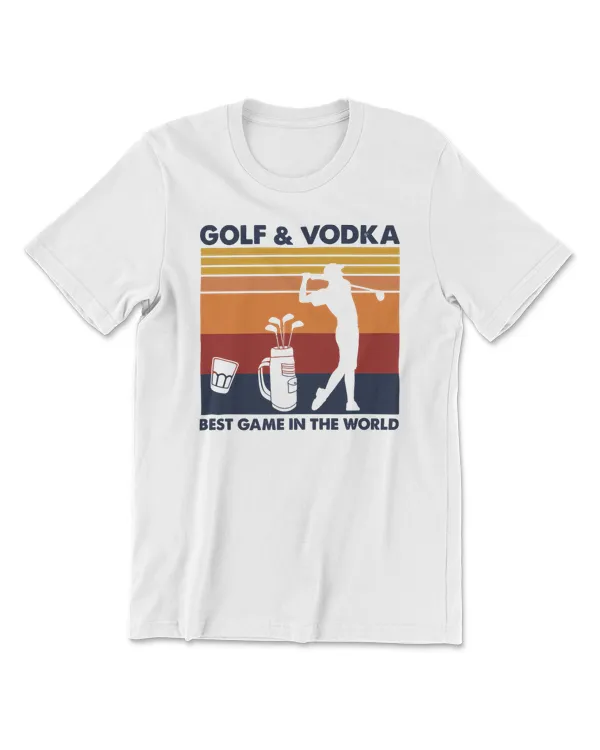 Golf Mens Golf and Vodka Best Game In The World Vintage 716 golfer
